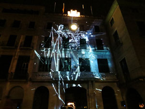 Girona, ciutat de festivals. Festival Internacional de Mapping, FIMG. Fa&ccedil;ana de l'Ajuntament