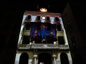 Girona, ciutat de festivals. Festival Internacional de Mapping, FIMG. Fa&ccedil;ana de l'Ajuntament