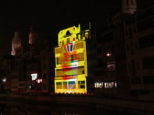 Girona, ciutat de festivals. Festival Internacional de Mapping, FIMG. Fa&ccedil;ana de la  Casa Mas&oacute;