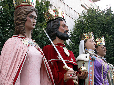 Els gegants de Girona al parc de Vista Alegre
