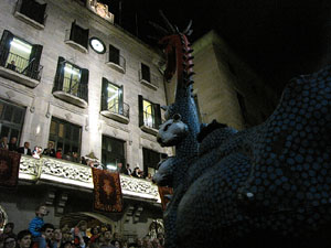 Fires de Sant Narc&iacute;s 2013. Espectacle a la pla&ccedil;a del Vi