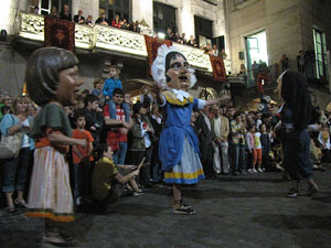 Fires de Sant Narc&iacute;s 2013. Espectacle a la pla&ccedil;a del Vi
