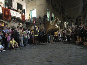 Fires de Sant Narc&iacute;s 2013. Espectacle a la pla&ccedil;a del Vi