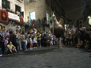 Fires de Sant Narc&iacute;s 2013. Espectacle a la pla&ccedil;a del Vi