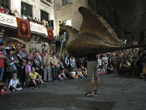 Fires de Sant Narc&iacute;s 2013. Espectacle a la pla&ccedil;a del Vi