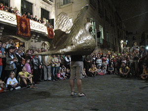 Fires de Sant Narc&iacute;s 2013. Espectacle a la pla&ccedil;a del Vi