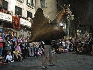 Fires de Sant Narc&iacute;s 2013. Espectacle a la pla&ccedil;a del Vi