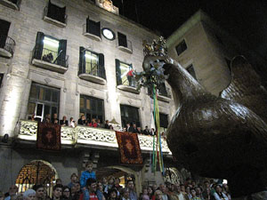 Fires de Sant Narc&iacute;s 2013. Espectacle a la pla&ccedil;a del Vi