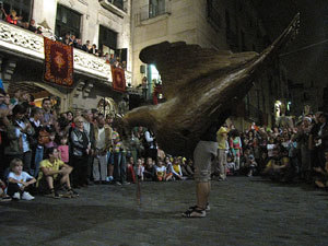 Fires de Sant Narc&iacute;s 2013. Espectacle a la pla&ccedil;a del Vi