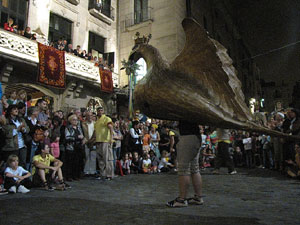 Fires de Sant Narc&iacute;s 2013. Espectacle a la pla&ccedil;a del Vi