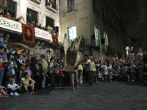 Fires de Sant Narc&iacute;s 2013. Espectacle a la pla&ccedil;a del Vi