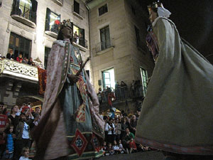 Fires de Sant Narc&iacute;s 2013. Espectacle a la pla&ccedil;a del Vi