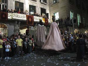 Fires de Sant Narc&iacute;s 2013. Espectacle a la pla&ccedil;a del Vi