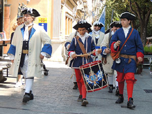 Girona resisteix! Jornades de recreaci&oacute; hist&ograve;rica de la Guerra de Successi&oacute;. Escaramussa al Pont de Pedra