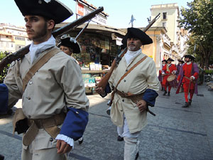 Girona resisteix! Jornades de recreaci&oacute; hist&ograve;rica de la Guerra de Successi&oacute;. Escaramussa al Pont de Pedra