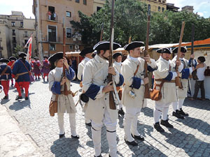 Girona resisteix! Jornades de recreació històrica de la Guerra de Successió. Escaramussa al Pont de Pedra