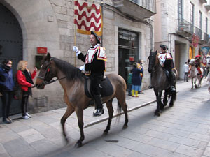 La precavalcada de Reis pels carrers de Girona