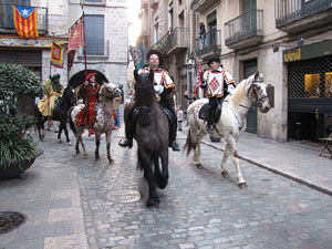 La precavalcada de Reis pels carrers de Girona