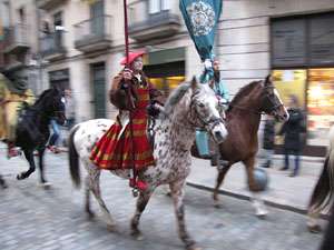 La precavalcada de Reis pels carrers de Girona