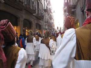 La precavalcada de Reis pels carrers de Girona