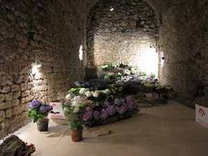 Girona Temps de Flors 2014. Preparaci&oacute; dels muntatges florals