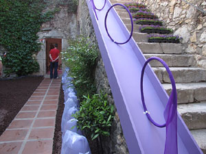 Girona Temps de Flors 2014. Preparaci&oacute; dels muntatges florals