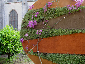 Girona Temps de Flors 2014. Preparaci&oacute; dels muntatges florals