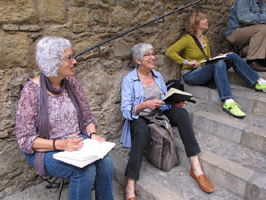 Girona Temps de Flors 2014. Pujada de Sant Dom&egrave;nec, la Casa Agullana, el Palau de Caramany i Cromats Ensesa