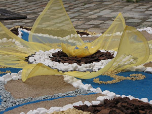 Girona Temps de Flors 2014. Pujada de Sant Dom&egrave;nec, la Casa Agullana, el Palau de Caramany i Cromats Ensesa