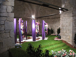Girona Temps de Flors 2014. Capella de Sant Nicolau, Casa D&iacute;az-Tarrag&oacute; i Jard&iacute; de l'&Agrave;ngel