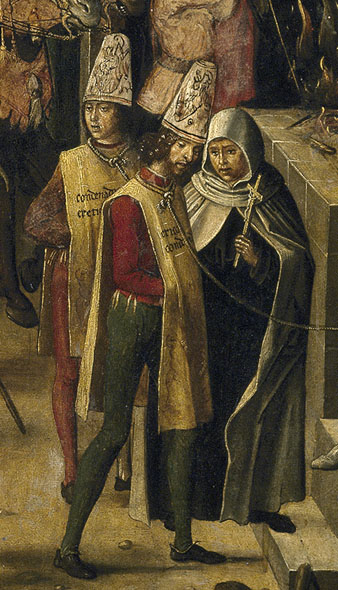 Auto de Fe presidido por Santo Domingo de Guzmán, Pedro Berruguete, ca. 1500. Museo del Prado