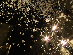 Fires de Girona 2014. Ballades de capgrossos, gegants i Àguila de la ciutat a la plaça del Vi