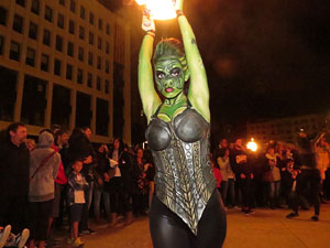 Fires de Girona 2014. Espectacle la bella i les bèsties, a càrrec de Carros de Foc