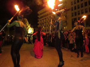 Fires de Girona 2014. Espectacle la bella i les bèsties, a càrrec de Carros de Foc