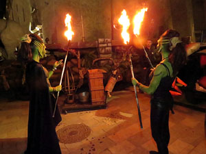 Fires de Girona 2014. Espectacle la bella i les bèsties, a càrrec de Carros de Foc