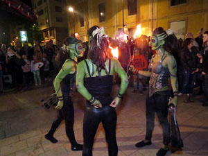 Fires de Girona 2014. Espectacle la bella i les bèsties, a càrrec de Carros de Foc
