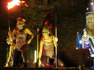 Fires de Girona 2014. Espectacle la bella i les bèsties, a càrrec de Carros de Foc