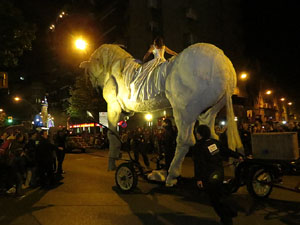 Fires de Girona 2014. Espectacle la bella i les bèsties, a càrrec de Carros de Foc
