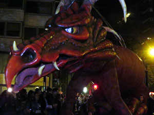 Fires de Girona 2014. Espectacle la bella i les bèsties, a càrrec de Carros de Foc