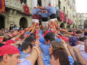 Fires de Girona 2014. Diada castellera amb Marrecs de Salt, Minyons de Terrassa i Capgrossos de Matar&oacute;