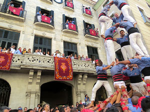 Fires de Girona 2014. Diada castellera amb Marrecs de Salt, Minyons de Terrassa i Capgrossos de Matar&oacute;