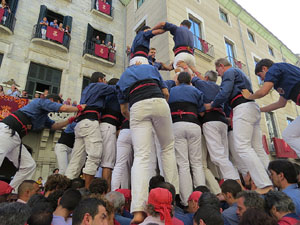 Fires de Girona 2014. Diada castellera amb Marrecs de Salt, Minyons de Terrassa i Capgrossos de Matar&oacute;