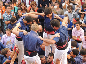 Fires de Girona 2014. Diada castellera amb Marrecs de Salt, Minyons de Terrassa i Capgrossos de Matar&oacute;