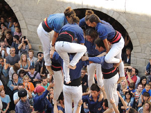 Fires de Girona 2014. Diada castellera amb Marrecs de Salt, Minyons de Terrassa i Capgrossos de Matar&oacute;