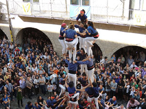 Fires de Girona 2014. Diada castellera amb Marrecs de Salt, Minyons de Terrassa i Capgrossos de Matar&oacute;