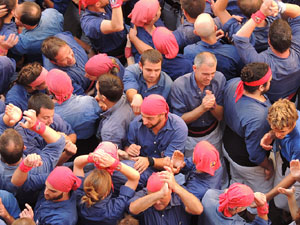 Fires de Girona 2014. Diada castellera amb Marrecs de Salt, Minyons de Terrassa i Capgrossos de Matar&oacute;