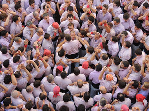 Fires de Girona 2014. Diada castellera amb Marrecs de Salt, Minyons de Terrassa i Capgrossos de Matar&oacute;