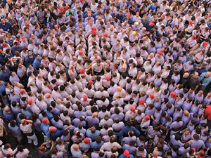 Fires de Girona 2014. Diada castellera amb Marrecs de Salt, Minyons de Terrassa i Capgrossos de Matar&oacute;