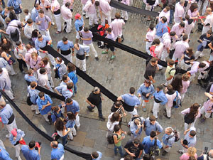 Fires de Girona 2014. Diada castellera amb Marrecs de Salt, Minyons de Terrassa i Capgrossos de Matar&oacute;