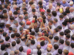 Fires de Girona 2014. Diada castellera amb Marrecs de Salt, Minyons de Terrassa i Capgrossos de Matar&oacute;